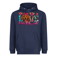 Navy love dachshunds Heavyweight Hoodie - Artiststas