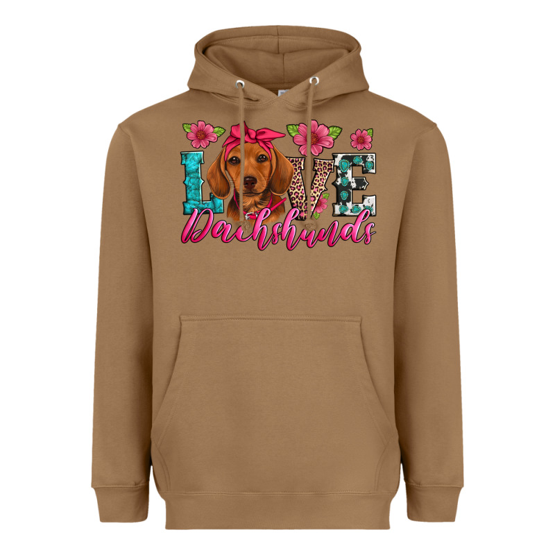 Love Dachshunds Heavyweight Hoodie by Artiststas | Teevron