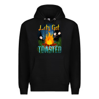 Black lets get toasted Premium Hoodie - NancyCooperArtShop
