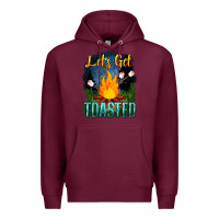 Burgundy lets get toasted Premium Hoodie - NancyCooperArtShop