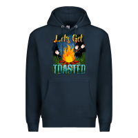 Navy lets get toasted Premium Hoodie - NancyCooperArtShop