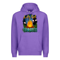 Purple lets get toasted Premium Hoodie - NancyCooperArtShop