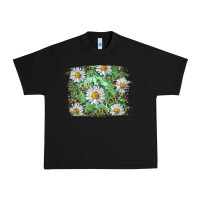 Black Daisy leopard Urban Heavy Tee - RanaPortraitStore
