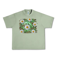 Oil Green Daisy leopard Urban Heavy Tee - RanaPortraitStore