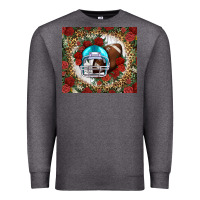 Charcoal Heather american football helmet and leopard Premium Sweatshirt - NancyCooperArtShop