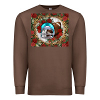 Chestnut american football helmet and leopard Premium Sweatshirt - NancyCooperArtShop