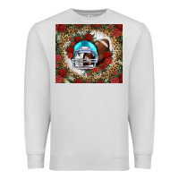 Dove Grey american football helmet and leopard Premium Sweatshirt - NancyCooperArtShop