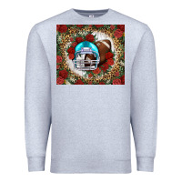 Heather Grey american football helmet and leopard Premium Sweatshirt - NancyCooperArtShop