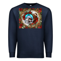 Navy american football helmet and leopard Premium Sweatshirt - NancyCooperArtShop