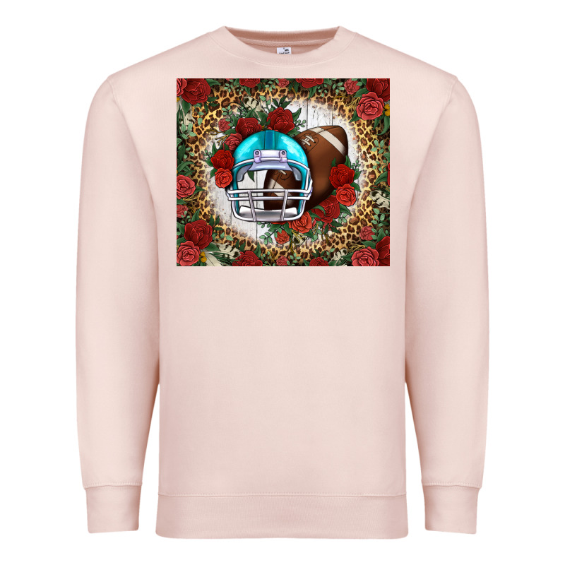 American Football Helmet And Leopard Premium Sweatshirt by NancyCooperArtShop | Teevron