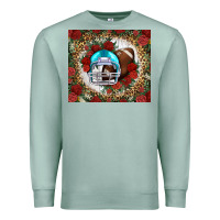 Seafoam american football helmet and leopard Premium Sweatshirt - NancyCooperArtShop