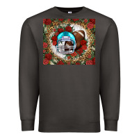 Smoke american football helmet and leopard Premium Sweatshirt - NancyCooperArtShop