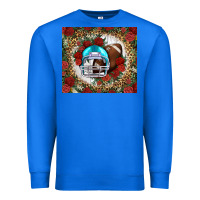 True Royal american football helmet and leopard Premium Sweatshirt - NancyCooperArtShop