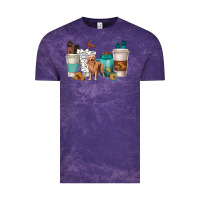 Cloud Purple golden retriever dog coffee cups Vintage Tee - texasbilliewilder