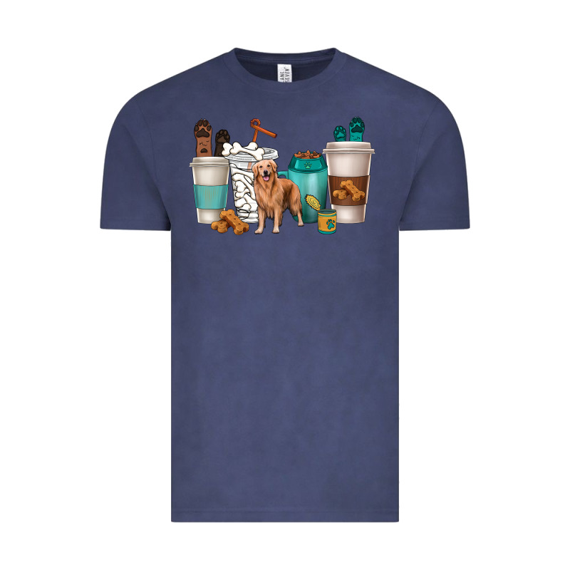 Golden Retriever Dog Coffee Cups Vintage Tee by texasbilliewilder | Teevron
