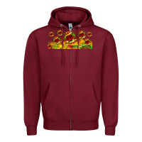Burgundy juneteenth sunflowers libbey glass Zipper Hoodie - HRA Design Shop