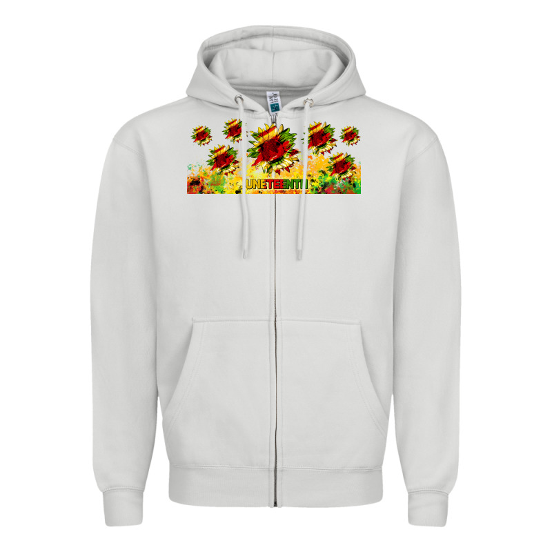 Juneteenth Sunflowers Libbey Glass Zipper Hoodie by HRA Design Shop | Teevron