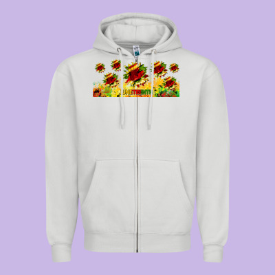 Juneteenth Sunflowers Libbey Glass Zipper Hoodie Designed By Hra Design Shop
