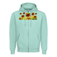 Seafoam juneteenth sunflowers libbey glass Zipper Hoodie - HRA Design Shop