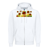 White juneteenth sunflowers libbey glass Zipper Hoodie - HRA Design Shop