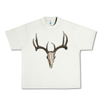 Pistachio Deer Skull Urban Heavy Tee - RanaPortraitStore