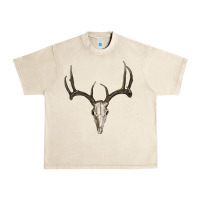 Sandshell Deer Skull Urban Heavy Tee - RanaPortraitStore