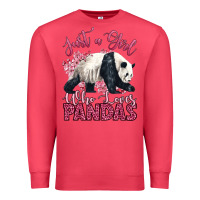Cardinal just a girl who loves pandas Premium Sweatshirt - LillyAllenDesigns