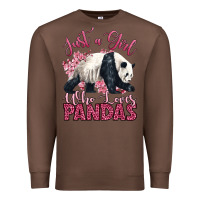 Chestnut just a girl who loves pandas Premium Sweatshirt - LillyAllenDesigns