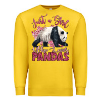 Lemon just a girl who loves pandas Premium Sweatshirt - LillyAllenDesigns