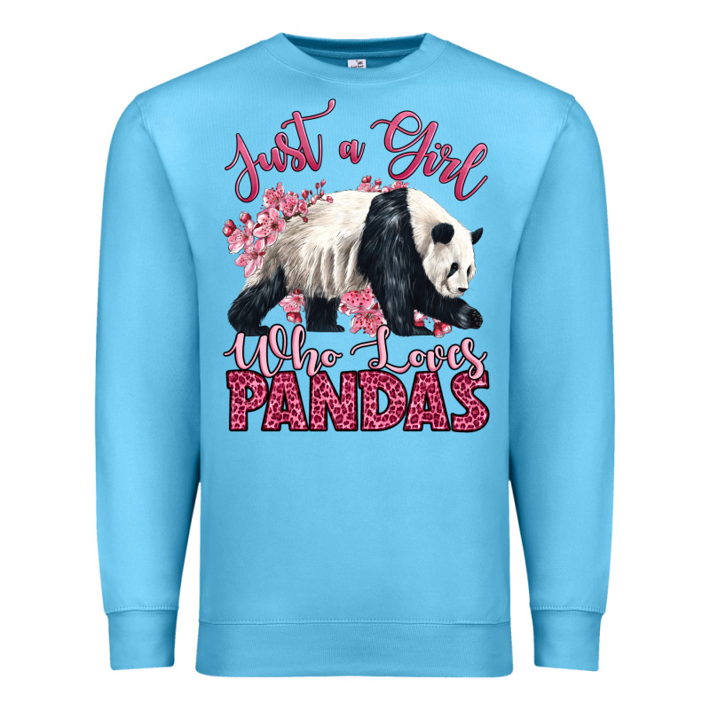 Just A Girl Who Loves Pandas Premium Sweatshirt by LillyAllenDesigns | Teevron