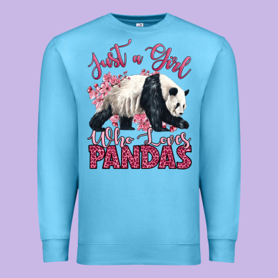 Just A Girl Who Loves Pandas Premium Sweatshirt Designed By Lillyallendesigns