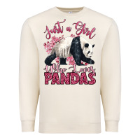 Sandshell just a girl who loves pandas Premium Sweatshirt - LillyAllenDesigns