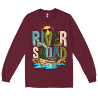 Burgundy river squad Long Sleeve Tee - Zillion Design Studio