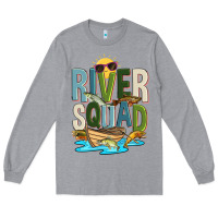 Heather Grey river squad Long Sleeve Tee - Zillion Design Studio