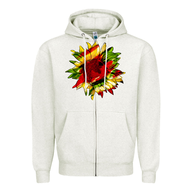 Juneteenth Sunflower Zipper Hoodie by HRA Design Shop | Teevron