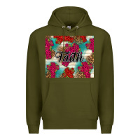 Army Green faith Premium Hoodie - NancyCooperArtShop