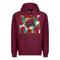 Burgundy faith Premium Hoodie - NancyCooperArtShop