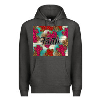 Charcoal Heather faith Premium Hoodie - NancyCooperArtShop