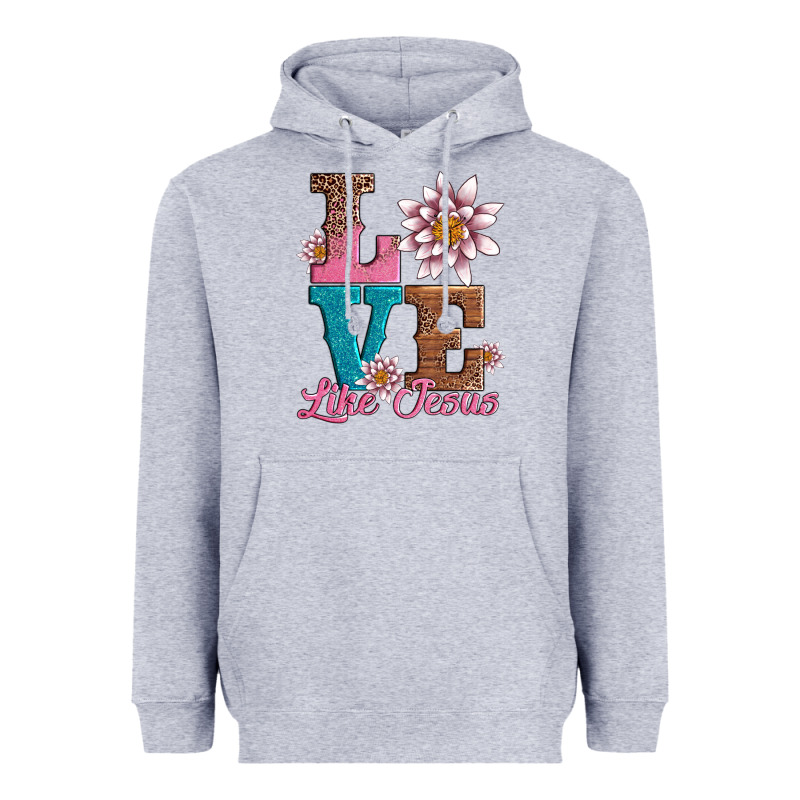 Valentines Day Love Like Jesus Heavyweight Hoodie by AdoDesignShop | Teevron