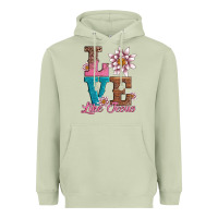 Matcha valentines day love like jesus Heavyweight Hoodie - AdoDesignShop