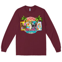 Burgundy mama bear summer Long Sleeve Tee - Zillion Design Studio