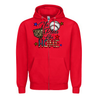 Red no place like home Zipper Hoodie - CowhideDigitalArt