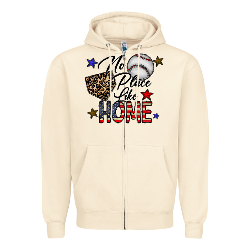 No Place Like Home Zipper Hoodie by CowhideDigitalArt | Teevron