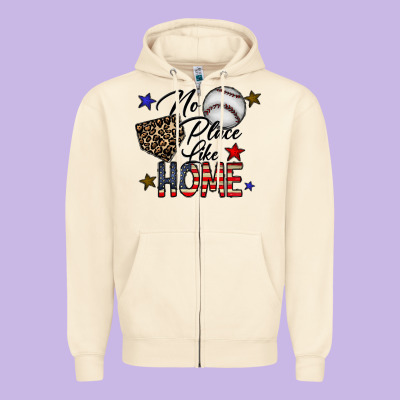 No Place Like Home Zipper Hoodie Designed By Cowhidedigitalart