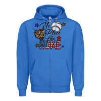 True Royal no place like home Zipper Hoodie - CowhideDigitalArt