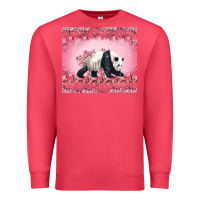 Cardinal Panda With Sakura Blooms Premium Sweatshirt - LillyAllenDesigns