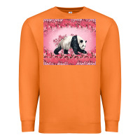Carrot Panda With Sakura Blooms Premium Sweatshirt - LillyAllenDesigns
