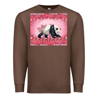 Chestnut Panda With Sakura Blooms Premium Sweatshirt - LillyAllenDesigns