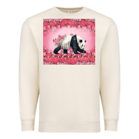 Sandshell Panda With Sakura Blooms Premium Sweatshirt - LillyAllenDesigns