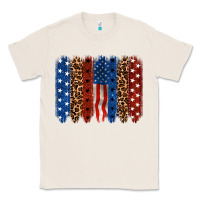 Natural Back to blue brushstroke 4th of july Classic Tee - CowGirlArtShop